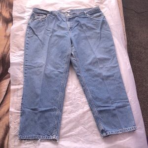 Tommy Hilfiger Distressed Hem Classic Denim Blue Jeans Plus Size